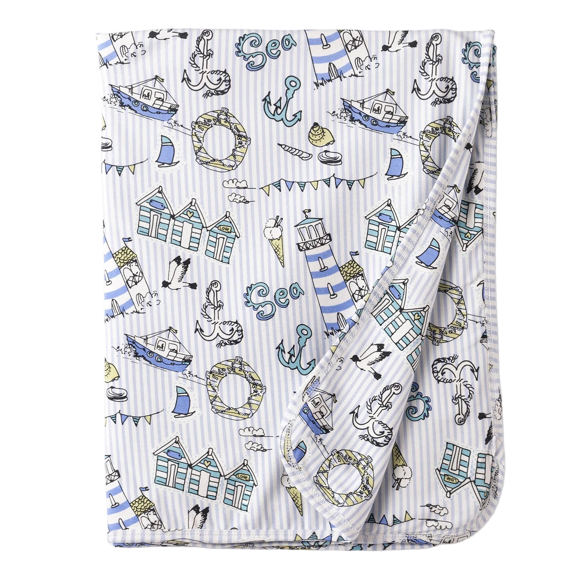Seashore Stroller Blanket – Soft Bamboo Baby Blanket