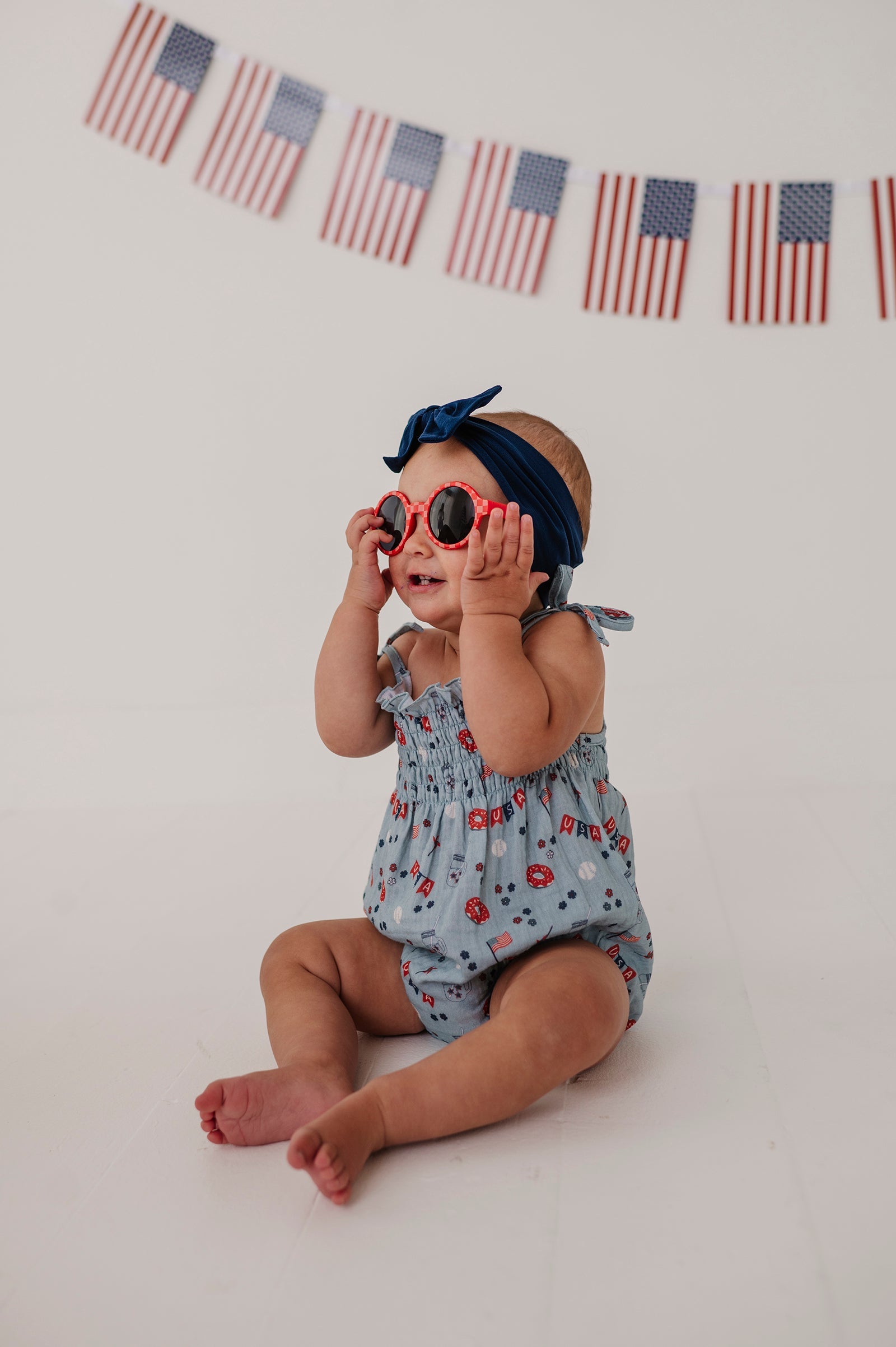 Baby Girl's Tie-Smocked Bodysuit