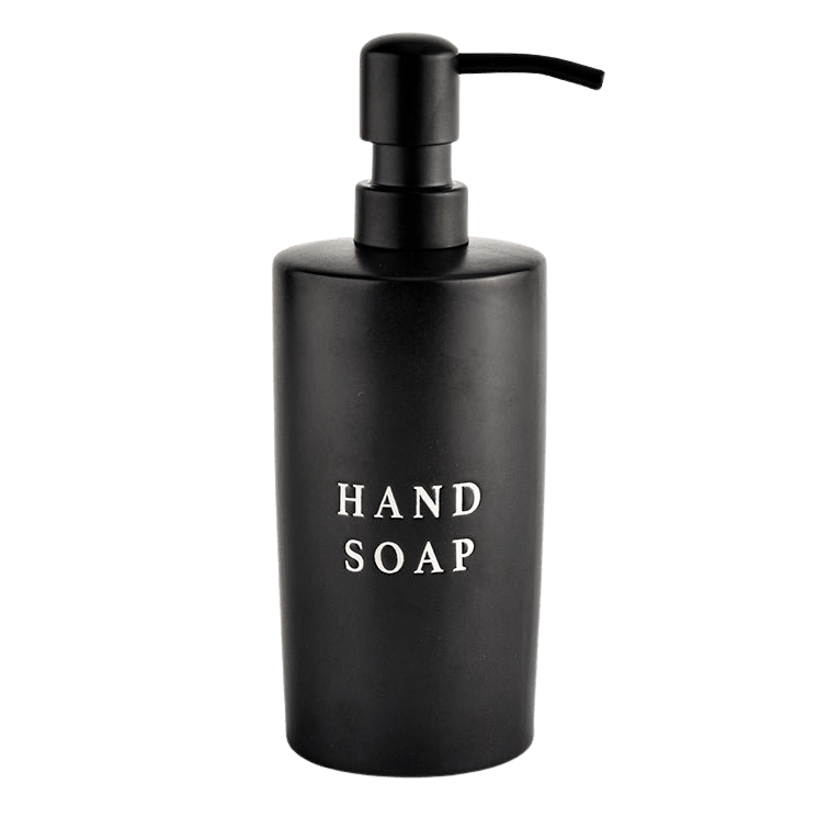 15oz Black Stoneware Hand Soap Dispenser