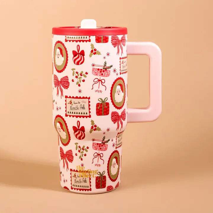 20 oz Lifestyle Flip Straw Tumbler-Mistletoe Magic