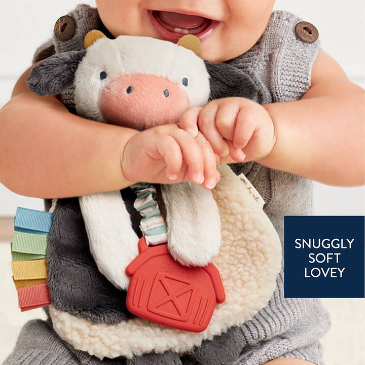 Itzy Lovey™ Plush and Teether Toy - Carmen the Cow
