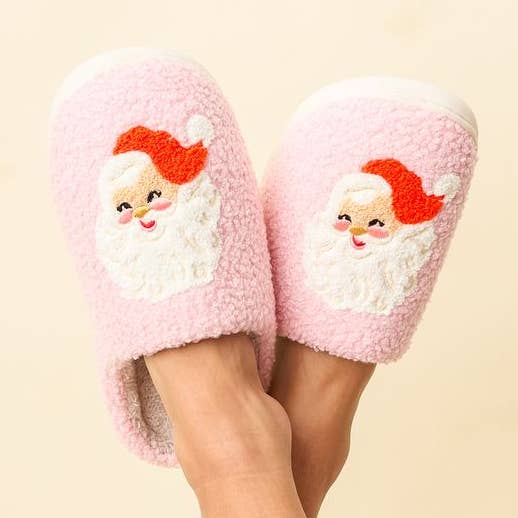 Fuzzy Slippers–Santa