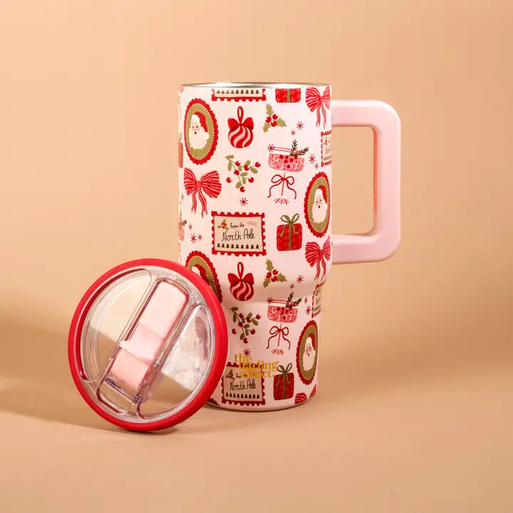 20 oz Lifestyle Flip Straw Tumbler-Mistletoe Magic