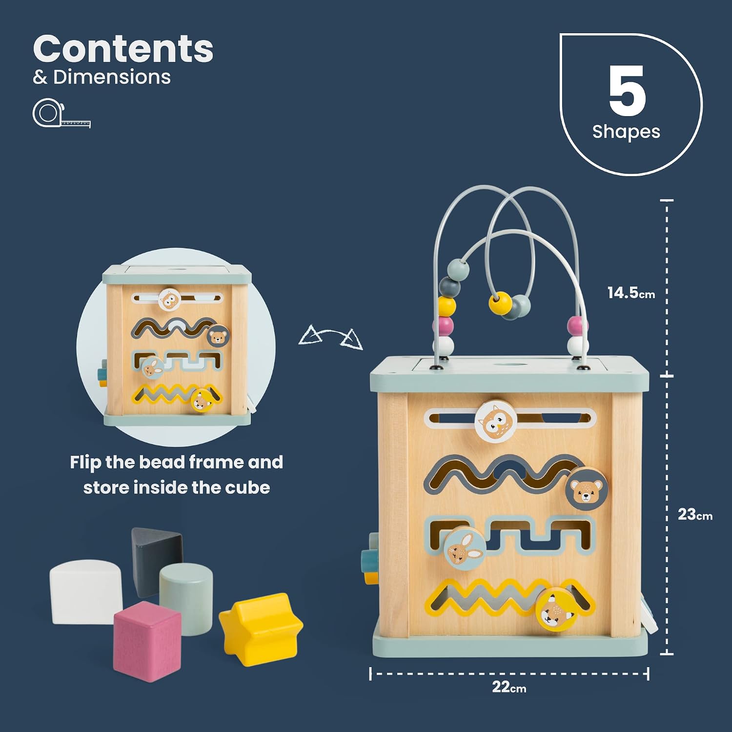 Bigjigs Toys Wooden Activity Cube