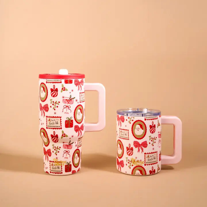 20 oz Lifestyle Flip Straw Tumbler-Mistletoe Magic