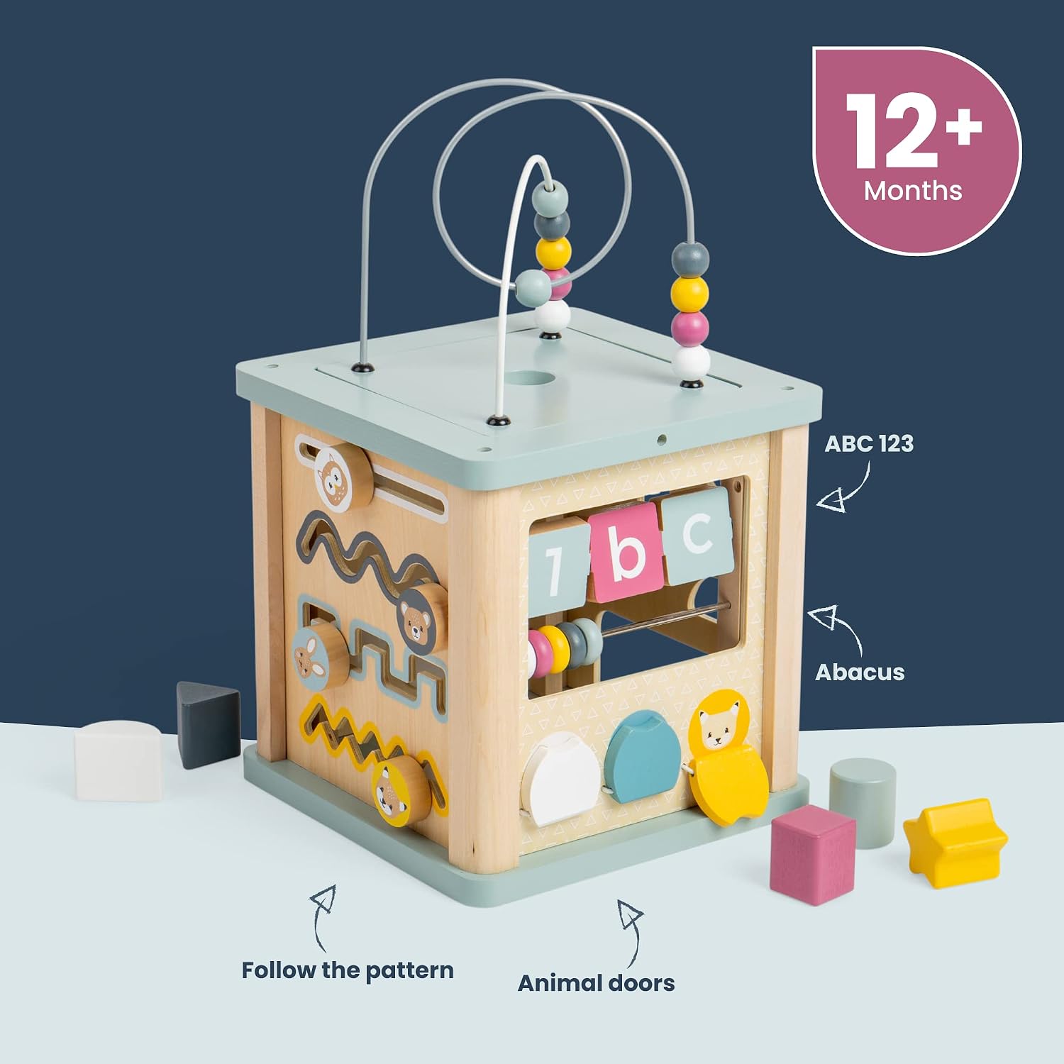 Bigjigs Toys Wooden Activity Cube