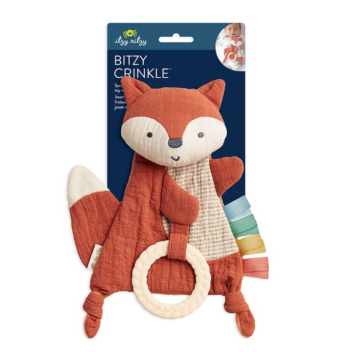 Bitzy Crinkle™ Sensory Toy with Teether - Fox