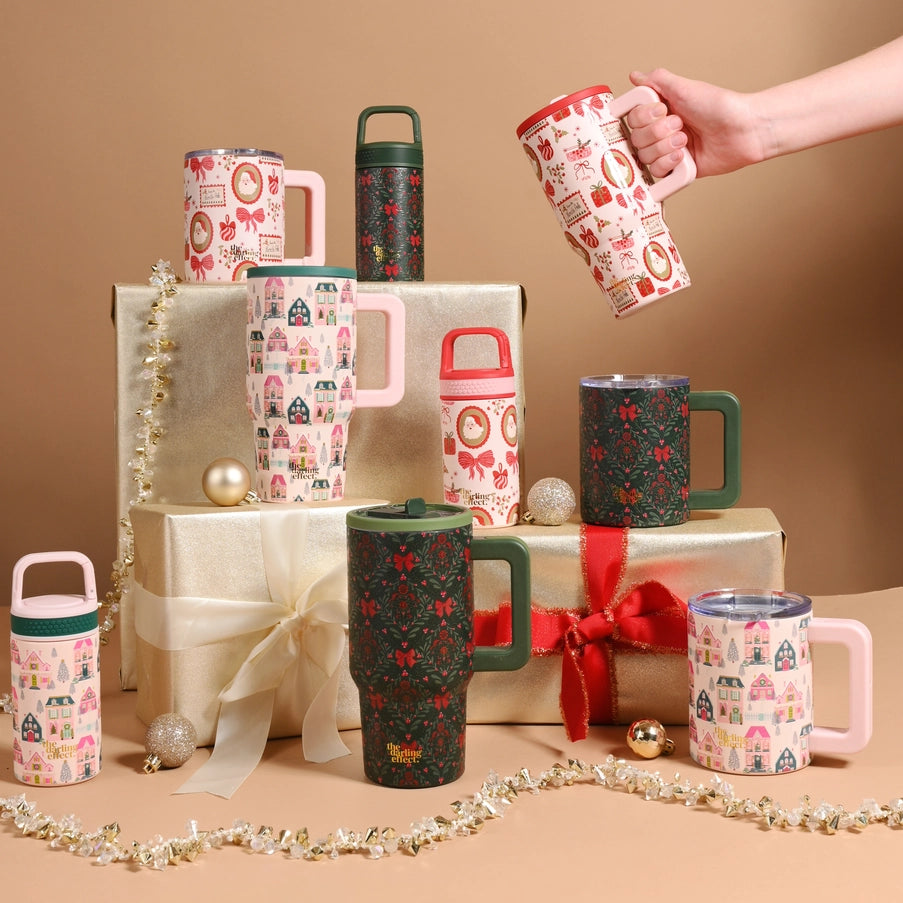 20 oz Lifestyle Flip Straw Tumbler-Mistletoe Magic