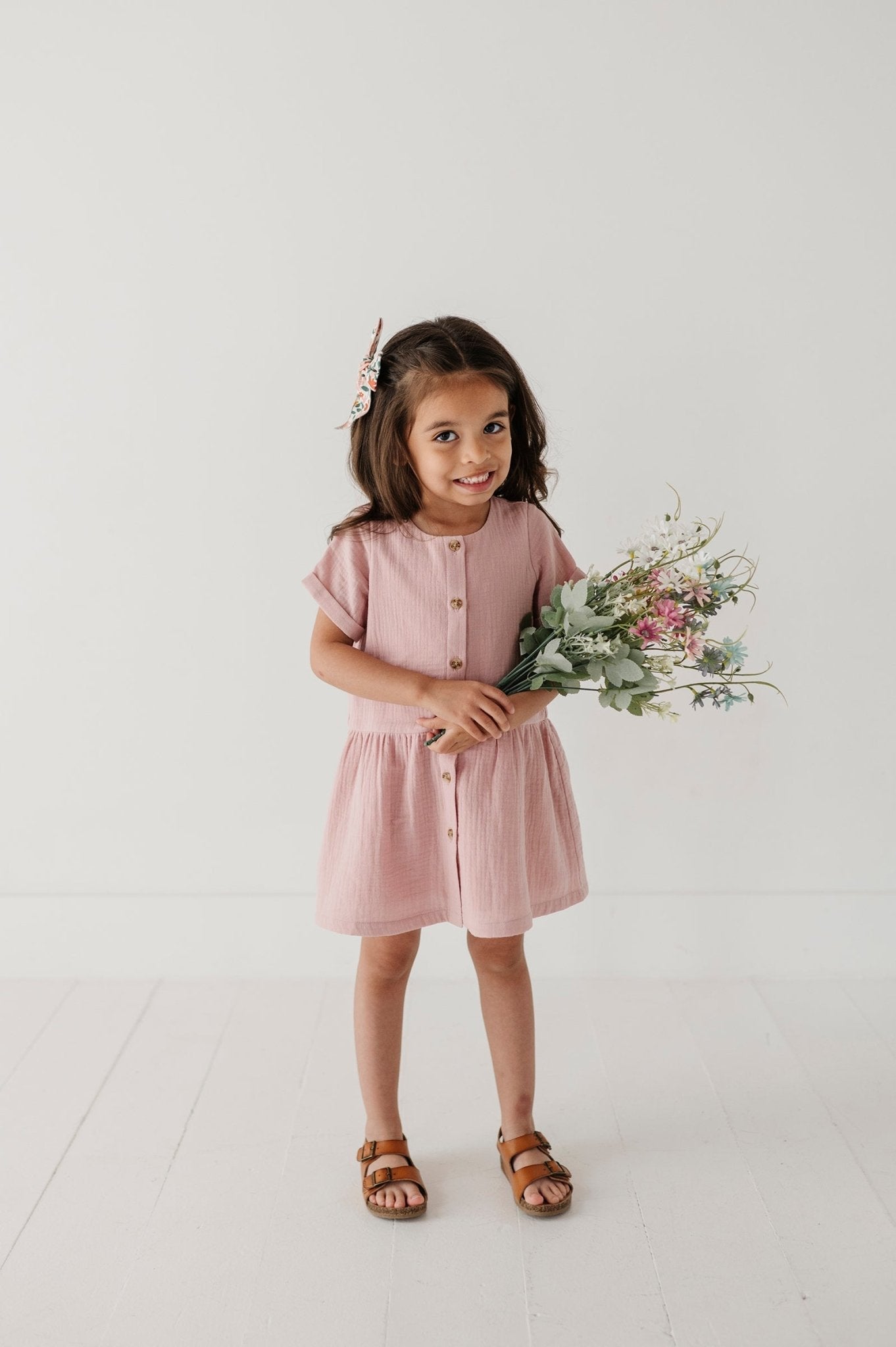 Gauze Button Dress