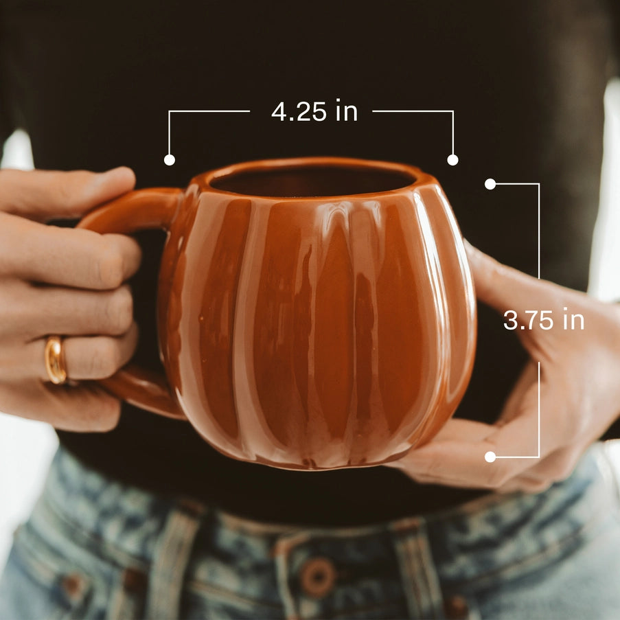Orange Pumpkin Coffee Mug - Fall Decor & Gifts