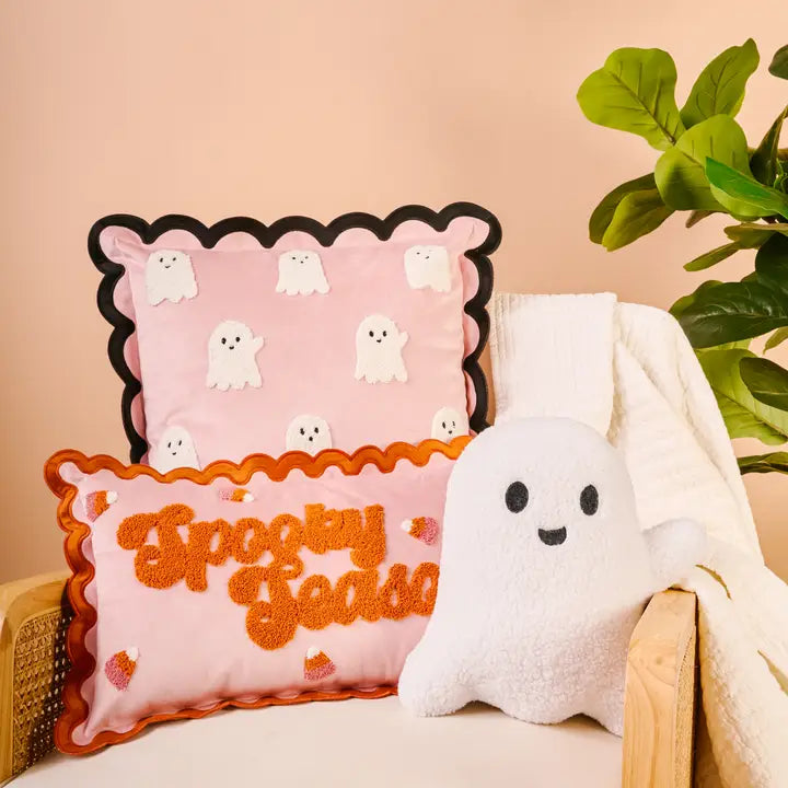 Scalloped Rectangle Throw Pillow-Spooky Season