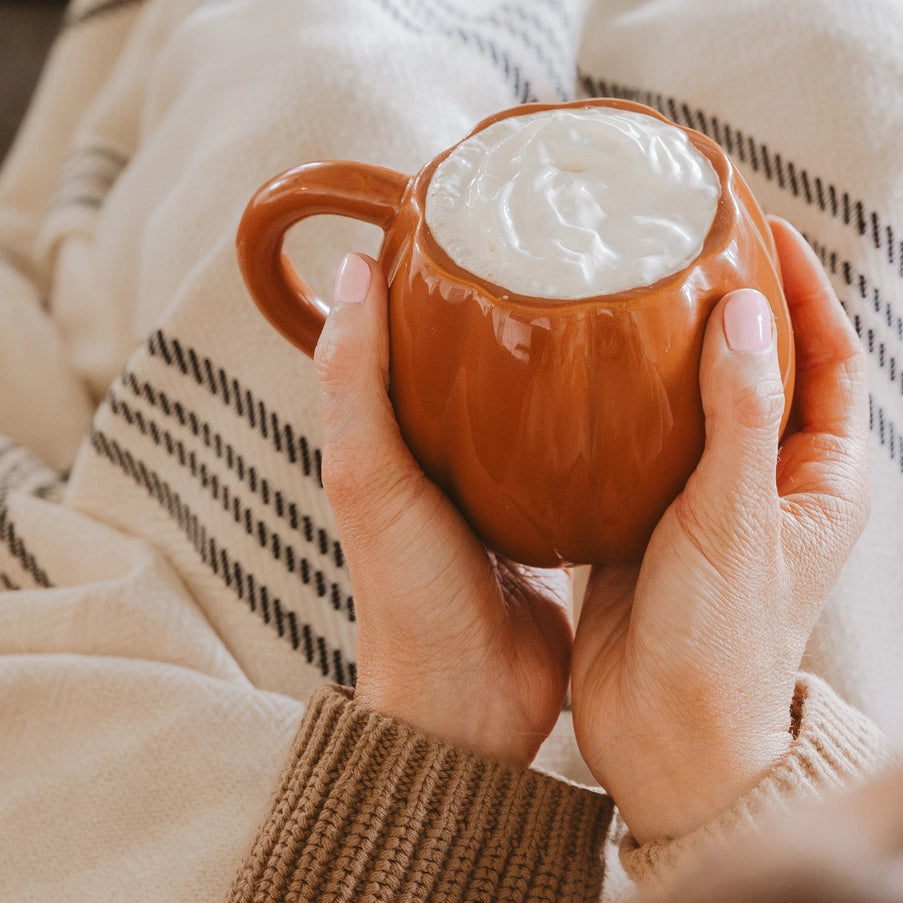 Orange Pumpkin Coffee Mug - Fall Decor & Gifts