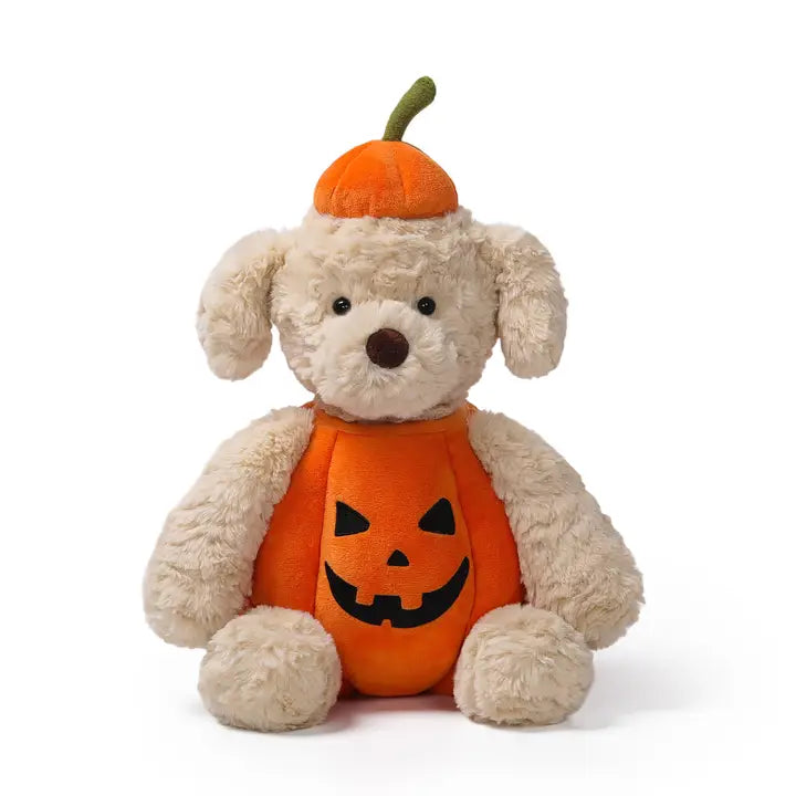 McHugs Pumpkin Puppy Weighted Plush Animal 10"
