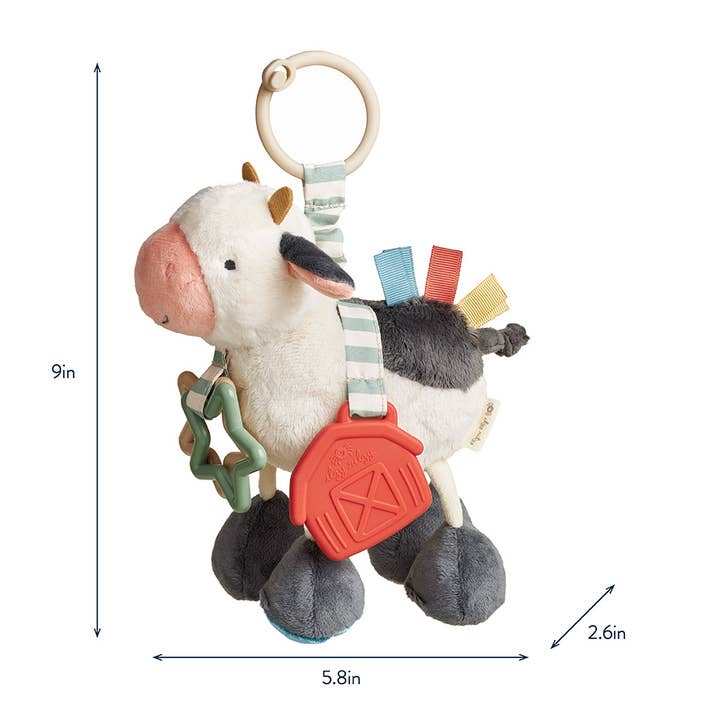 Itzy Friends Link & Love™ Activity Plush - Carmen the Cow