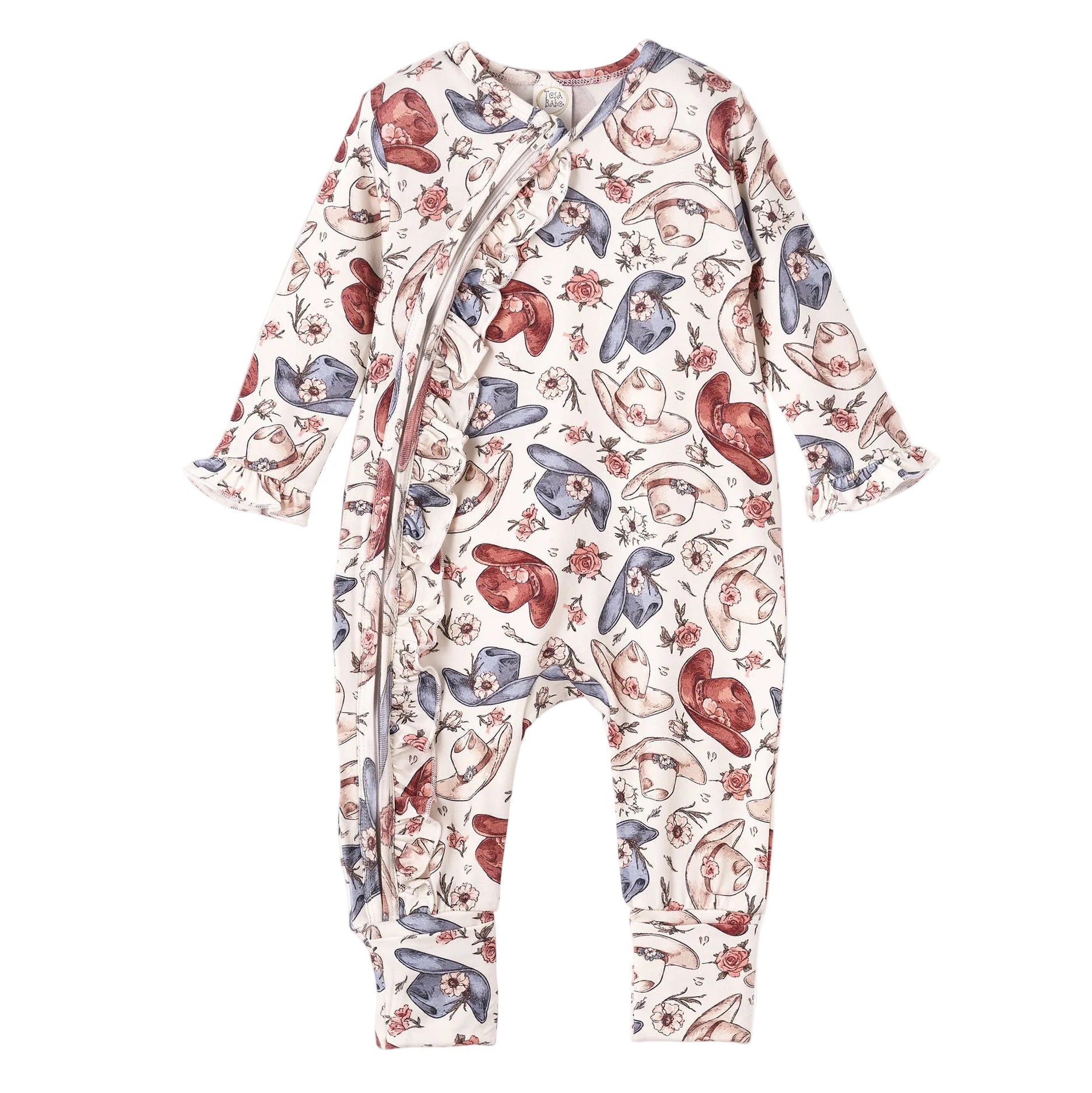Wildflower Rodeo Cowgirl Zipper Romper - Bamboo Baby