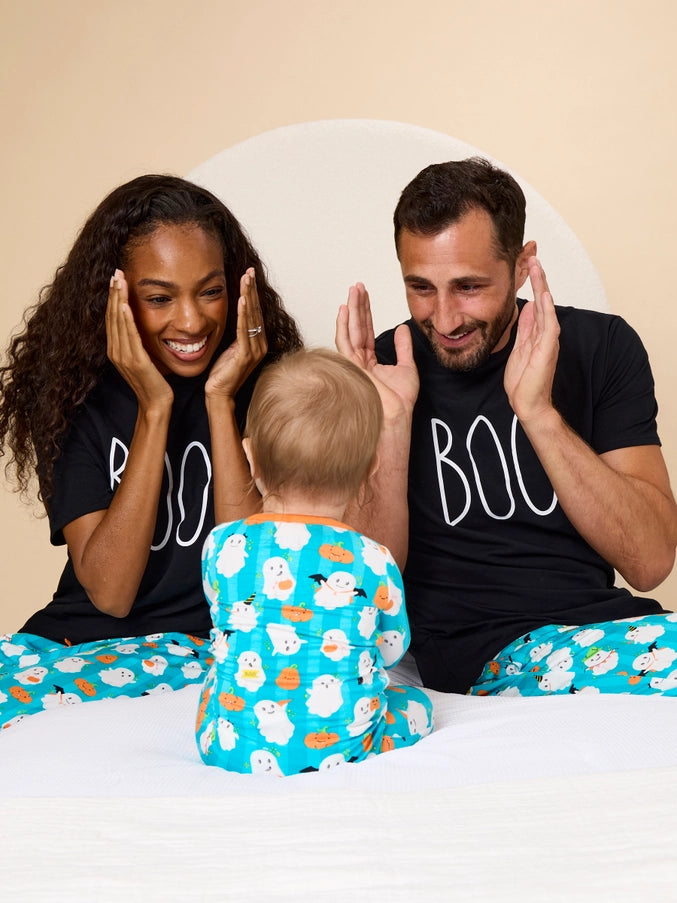 Softsnooze Baby Bamboo Viscose Halloween Boo Bash Footed One Piece Pajama
