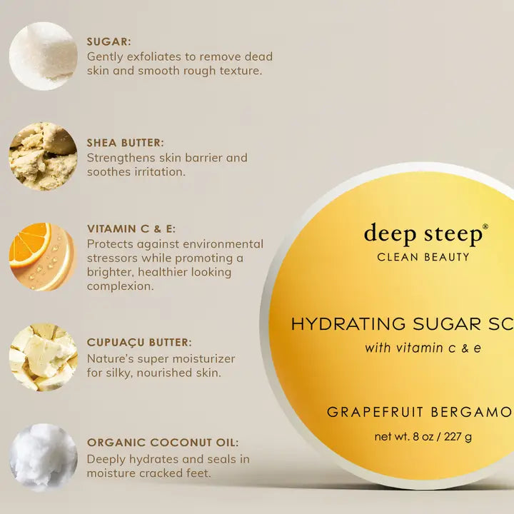 Vanilla Coconut Exfoliating and Smoothing Sugar Scrub 8oz
