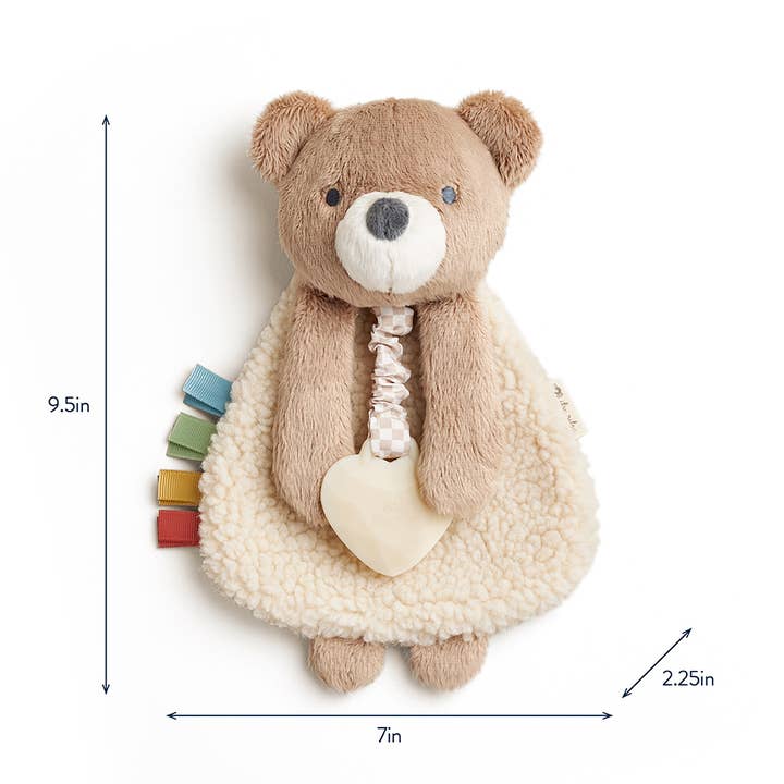 Itzy Lovey™ Plush and Teether Toy - Theo the Bear