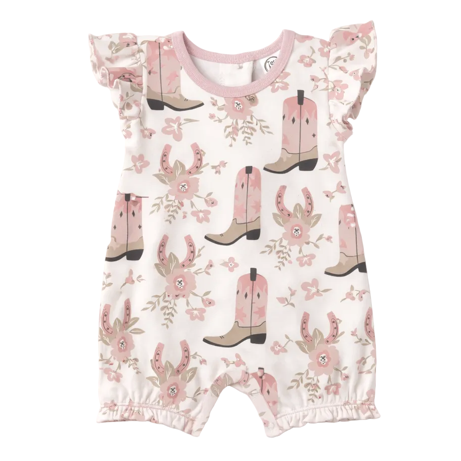 Pink Cowgirl Baby Bubble Romper – Cotton Western
