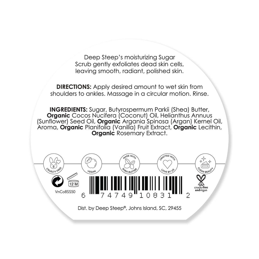 Vanilla Coconut Exfoliating and Smoothing Sugar Scrub 8oz