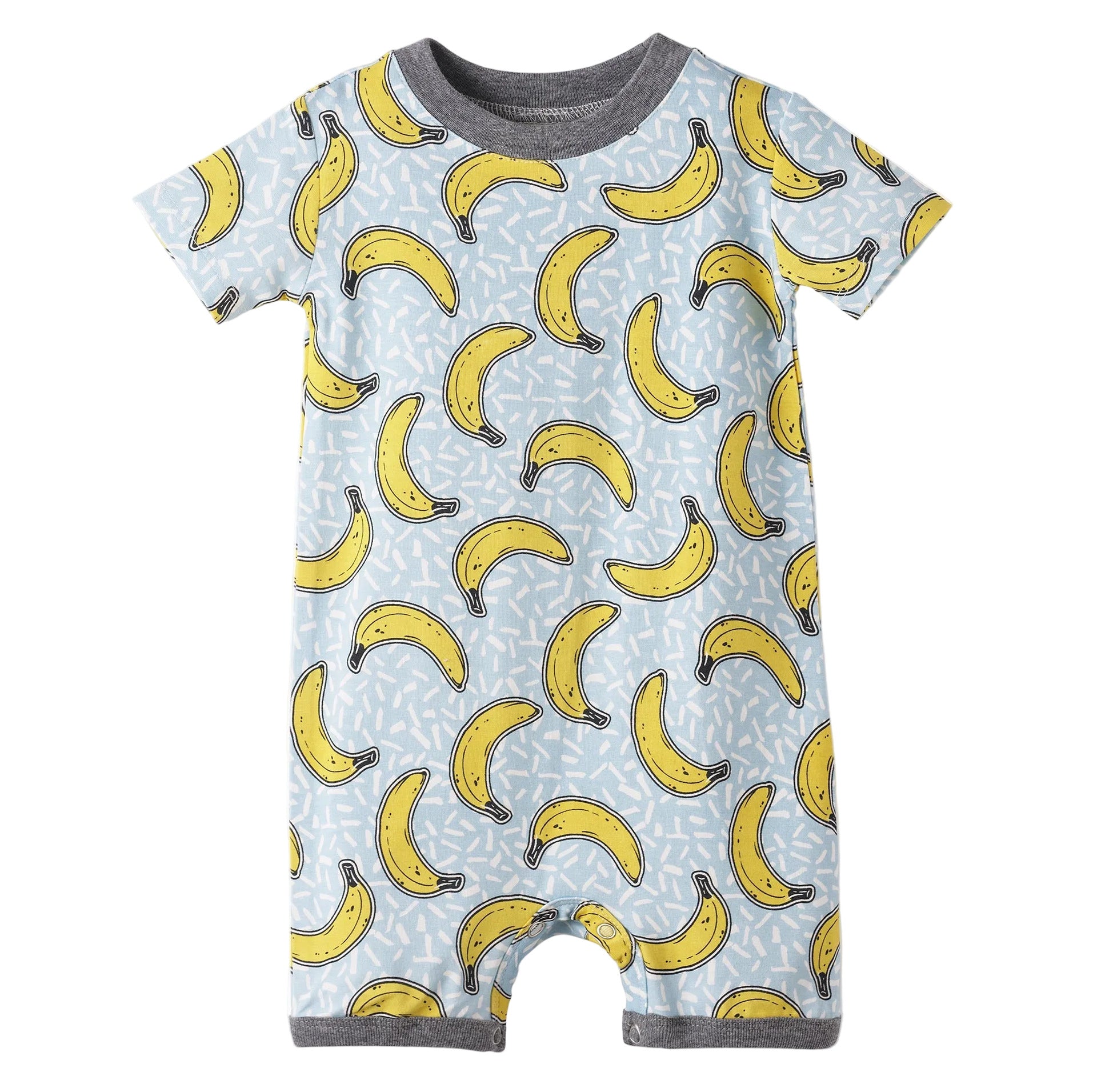 Banana Split Soft Bamboo Shorty Romper for Baby Boys