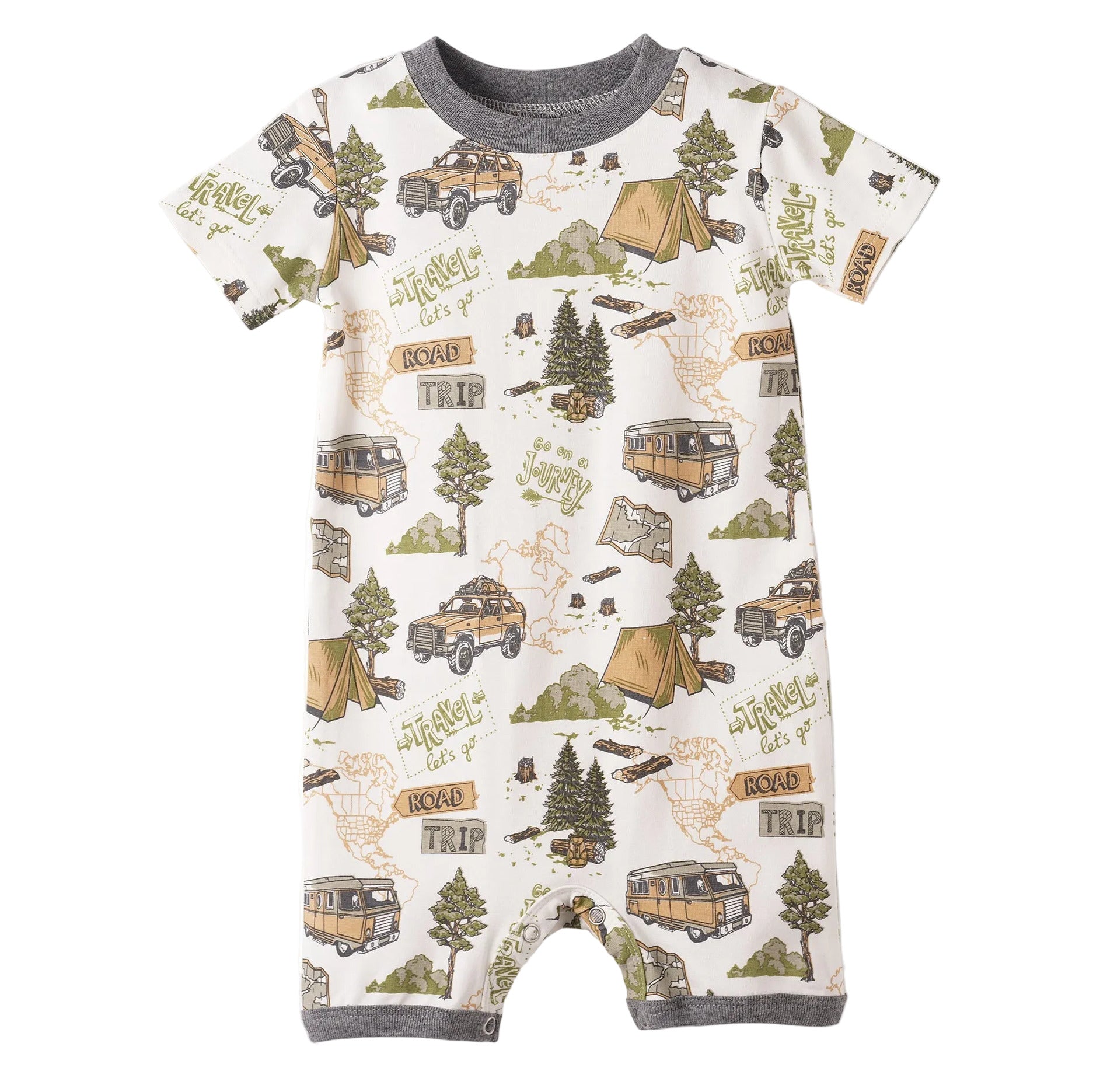 Trailblazer Soft Bamboo Shortall Romper for Baby Boys