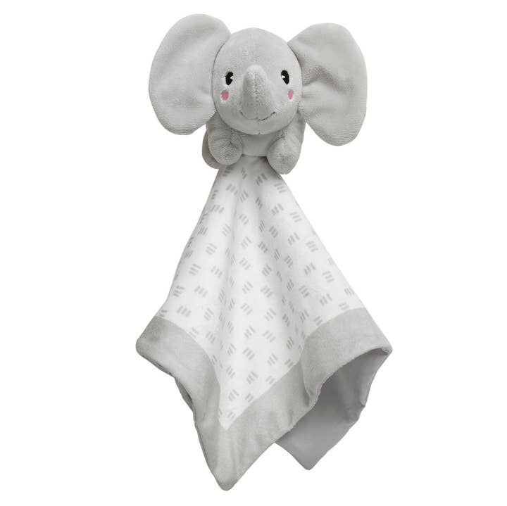 Elephant Baby Lovey Blanket - Gray