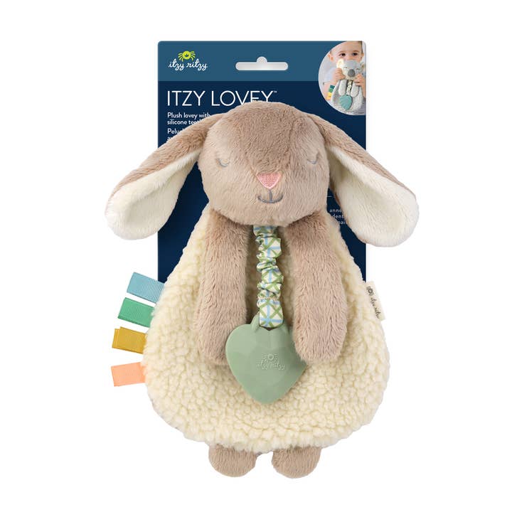 Itzy Lovey™ Plush and Teether Toy - Taupe Bunny