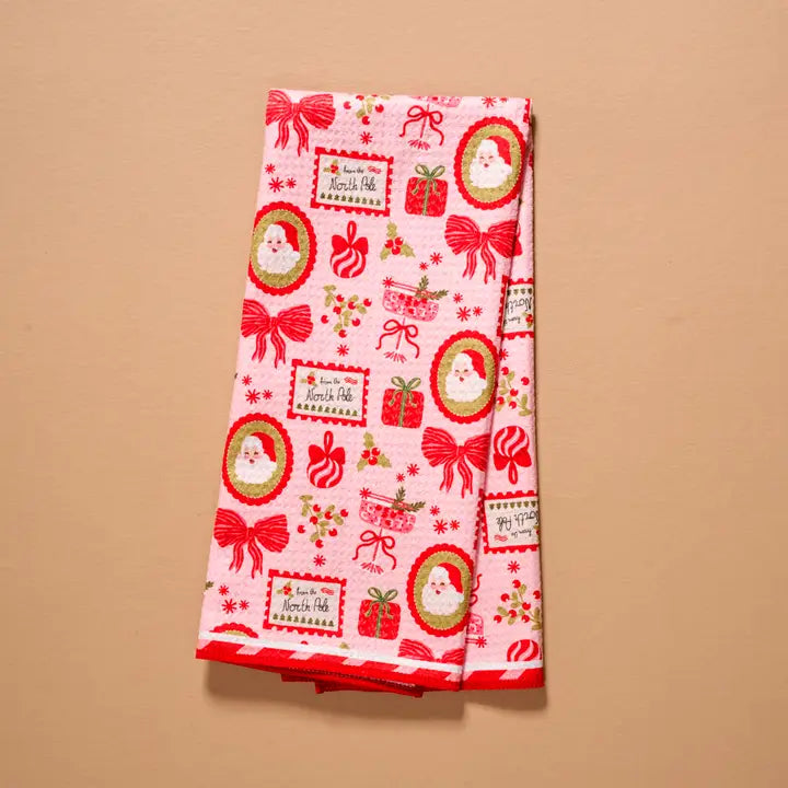 Waffle Tea Towel-Mistletoe Magic