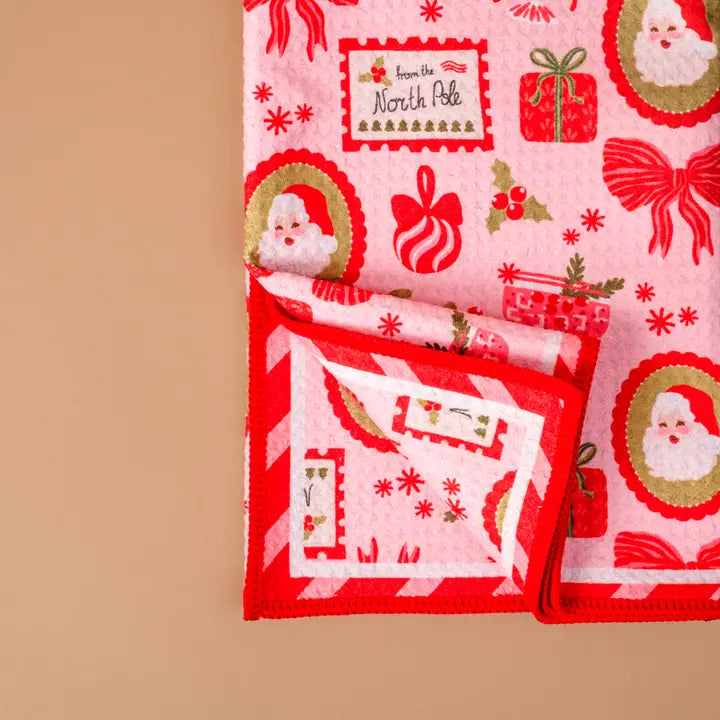 Waffle Tea Towel-Mistletoe Magic