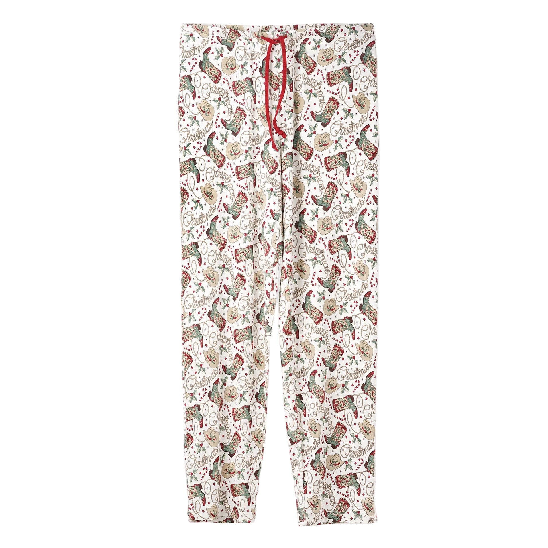 Western Christmas Adult Pajama Pants – Soft Bamboo Unisex