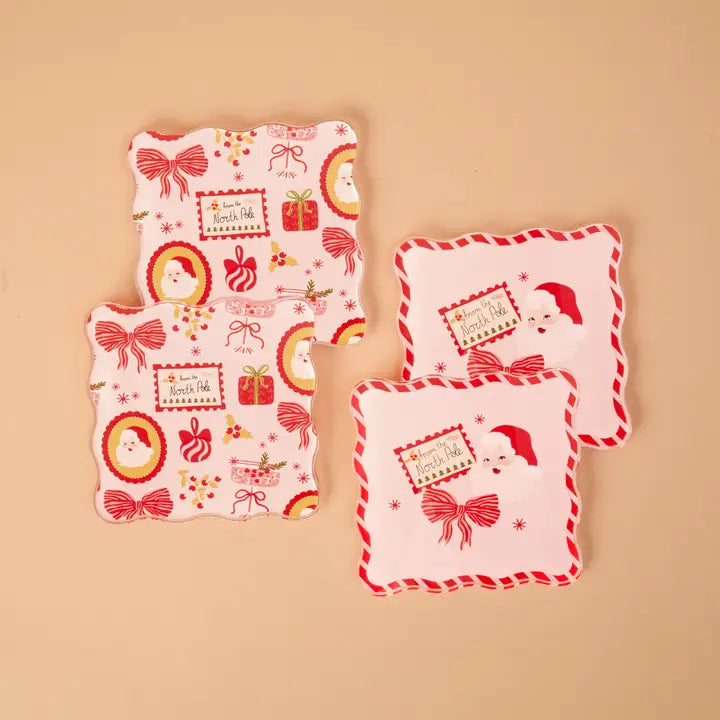 Table Talk Acrylic Coaster Set-Mistletoe Magic