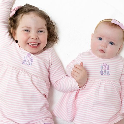 Embroidered Sibling Play Dress - Big Sis