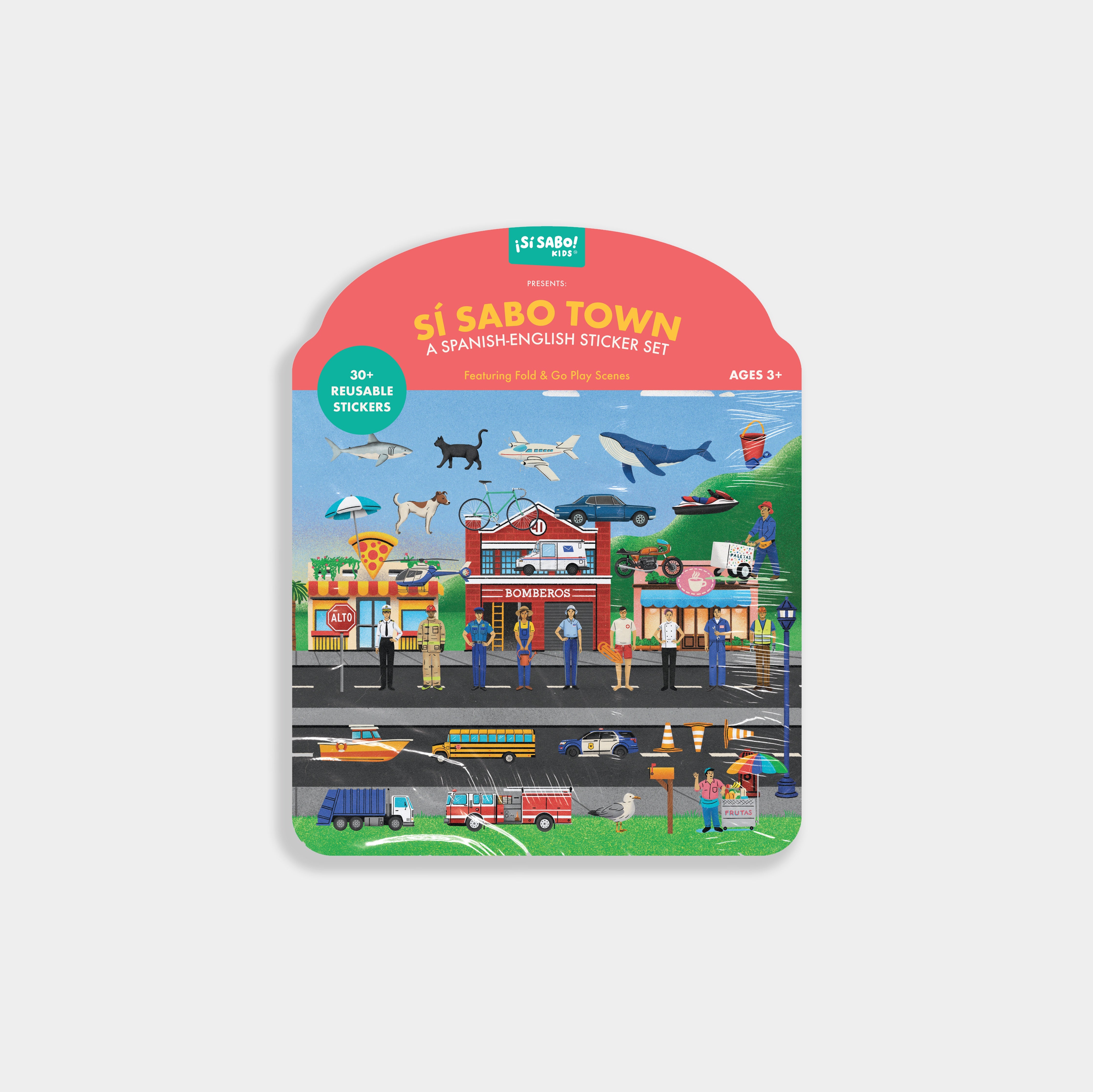 Sí Sabo Town: A Bilingual Reusable Sticker Play Set
