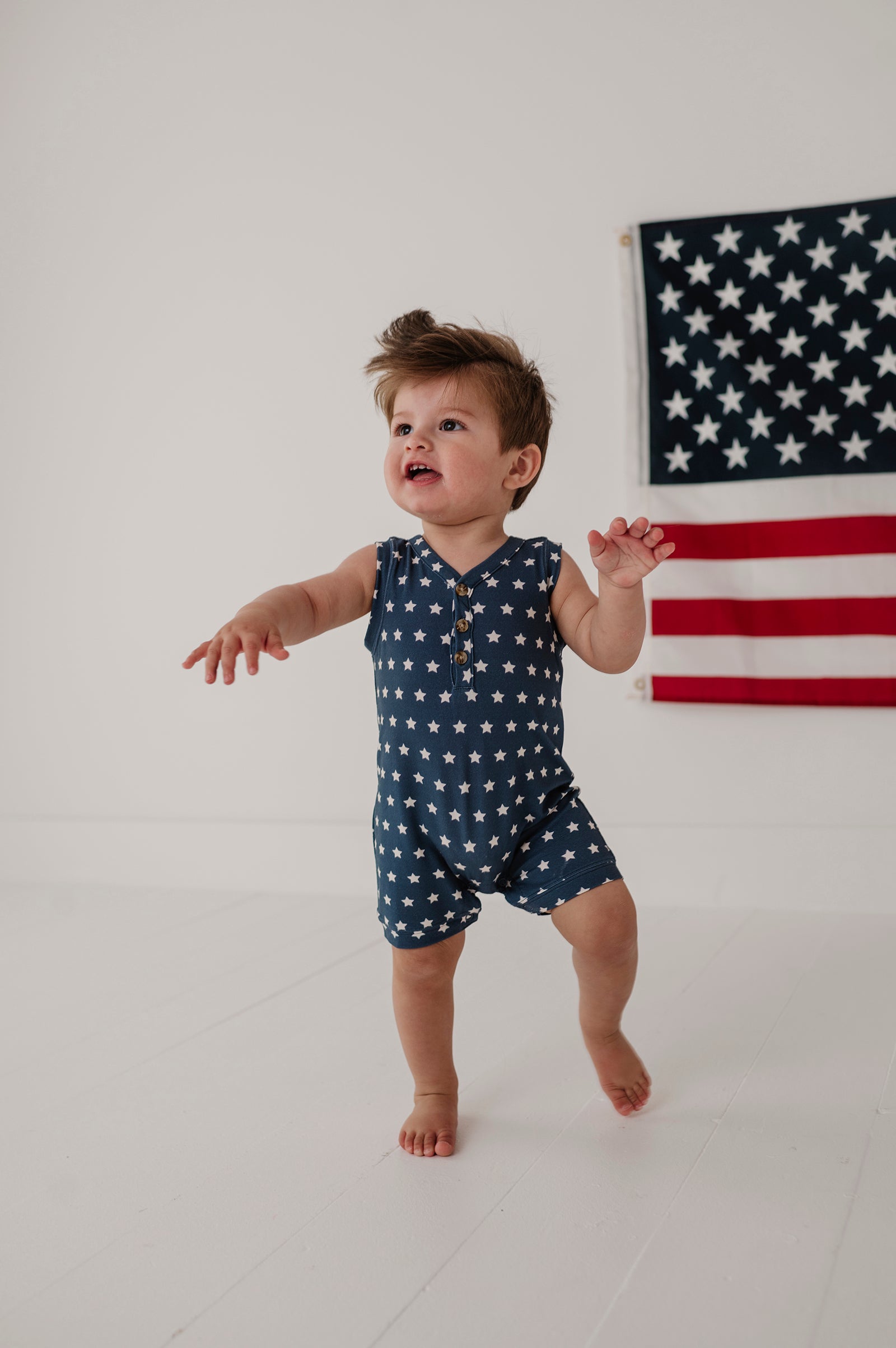 Boy's Sleeveless Romper