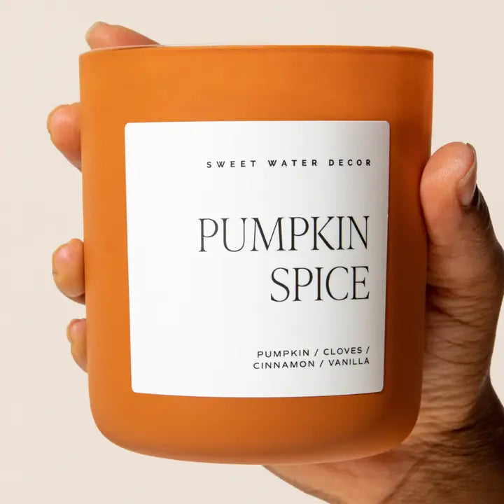 Pumpkin Spice 15 oz Soy Candle, Matte Jar - Fall Decor