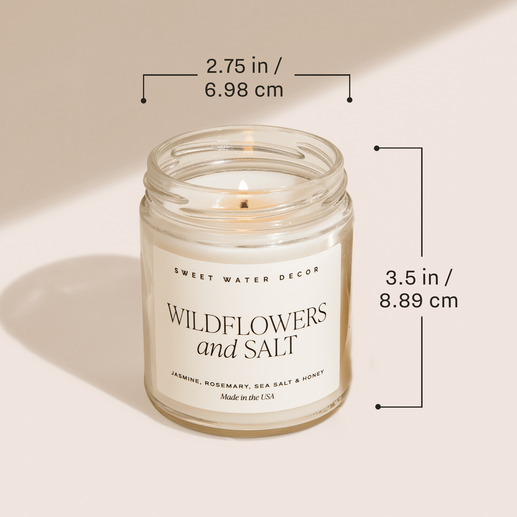 Love You Soy Patterned Candle - Clear Jar - 9 oz