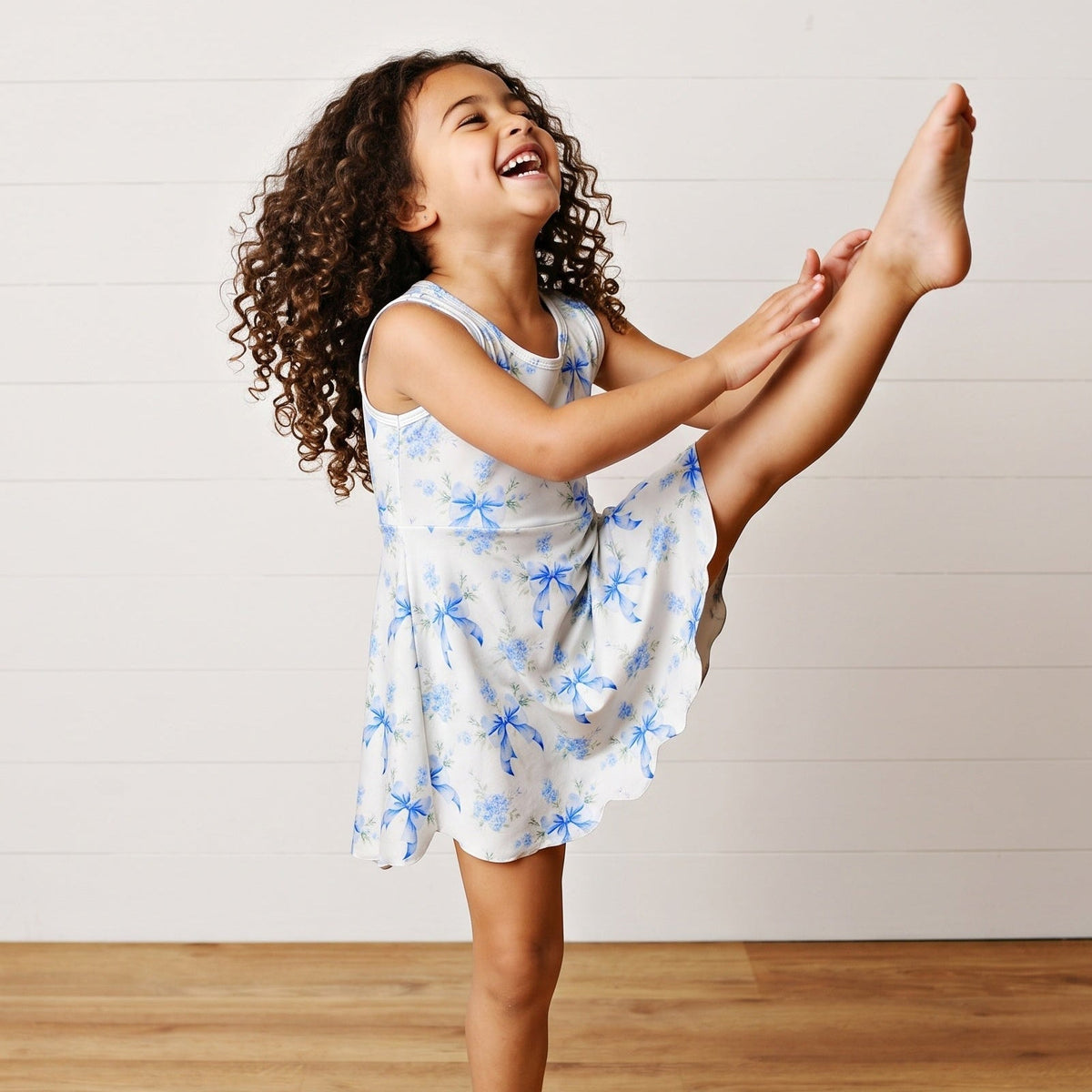 Active Blue Bow Dress