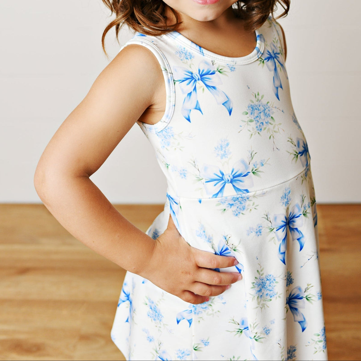 Active Blue Bow Dress