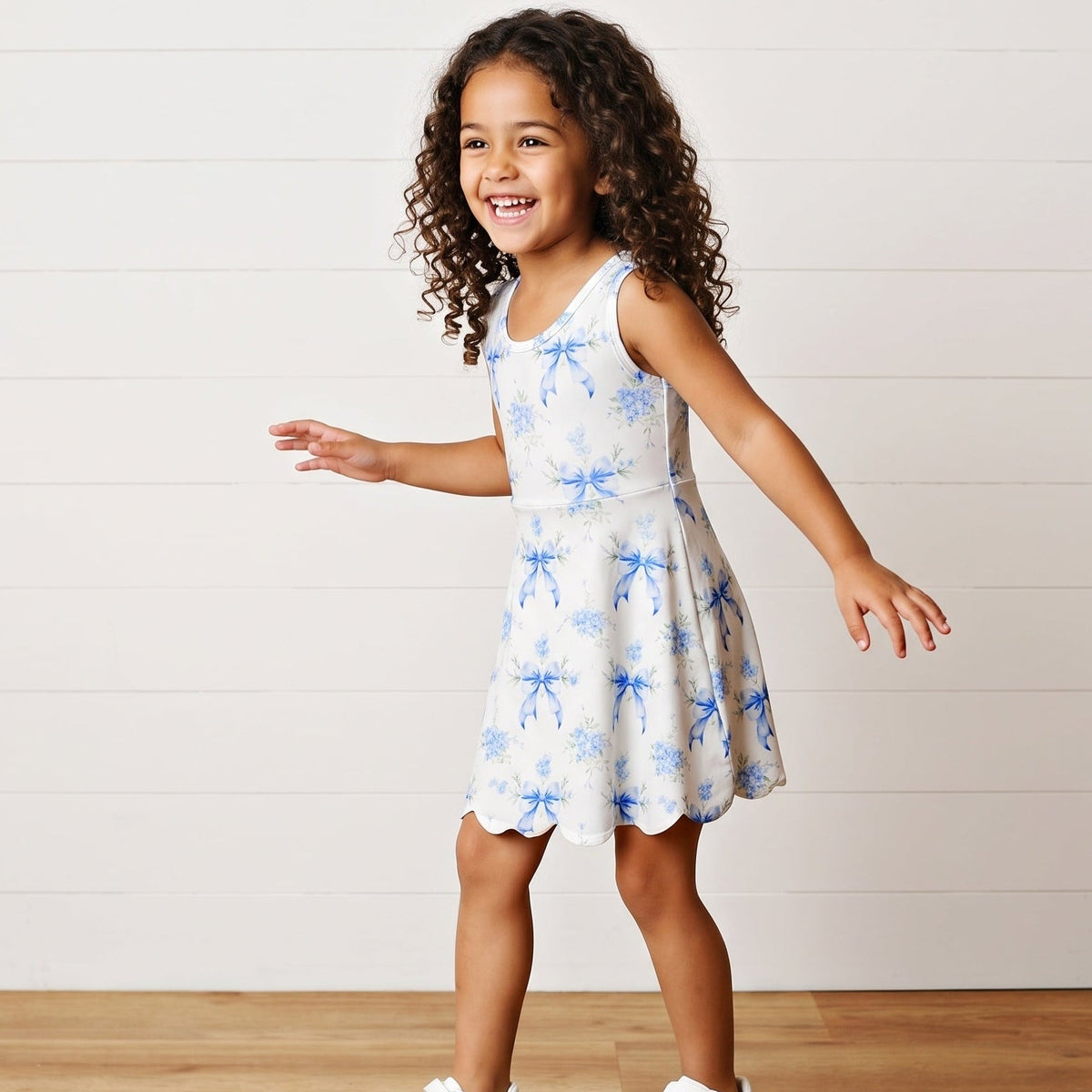Active Blue Bow Dress