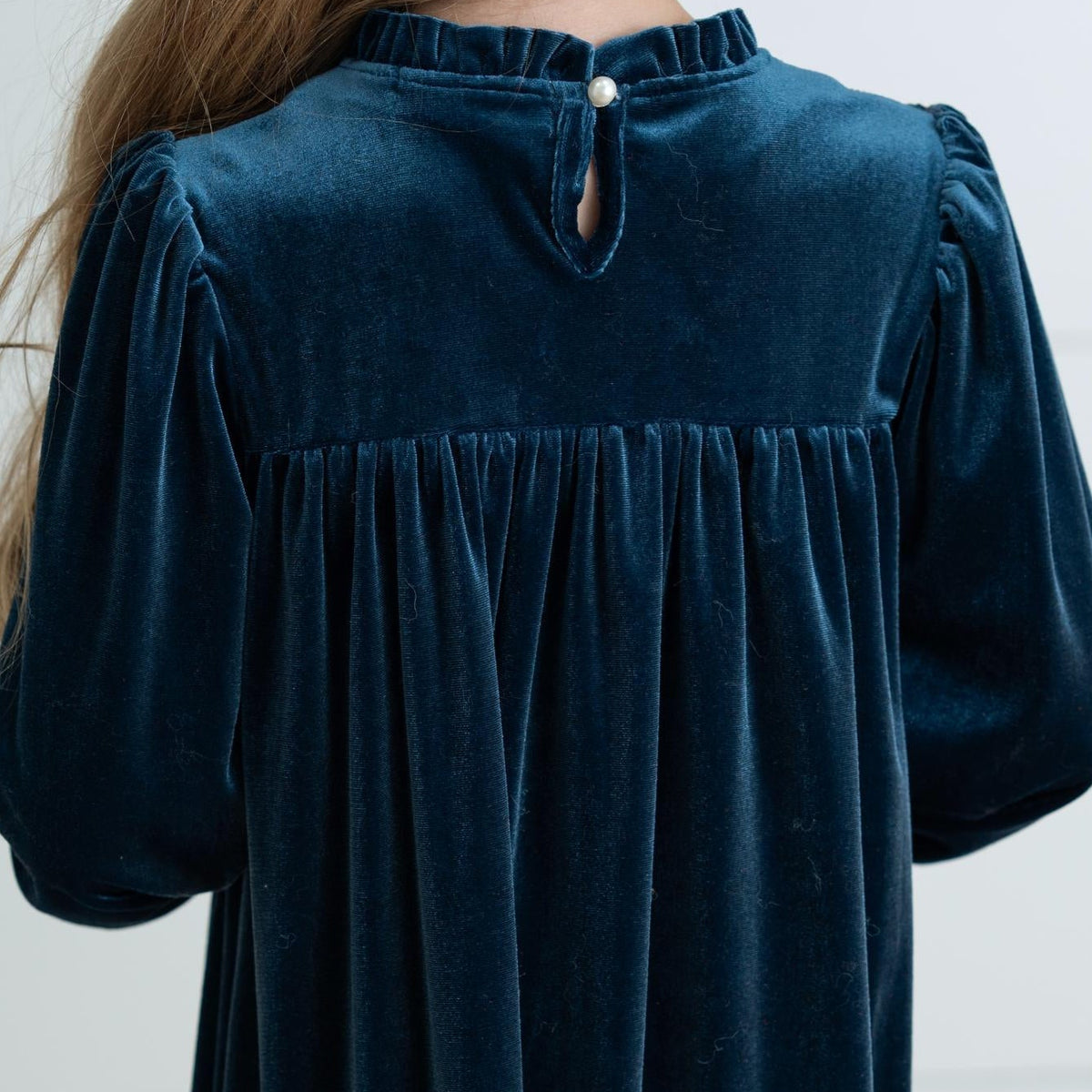 Alexa Teal Velvet Dress