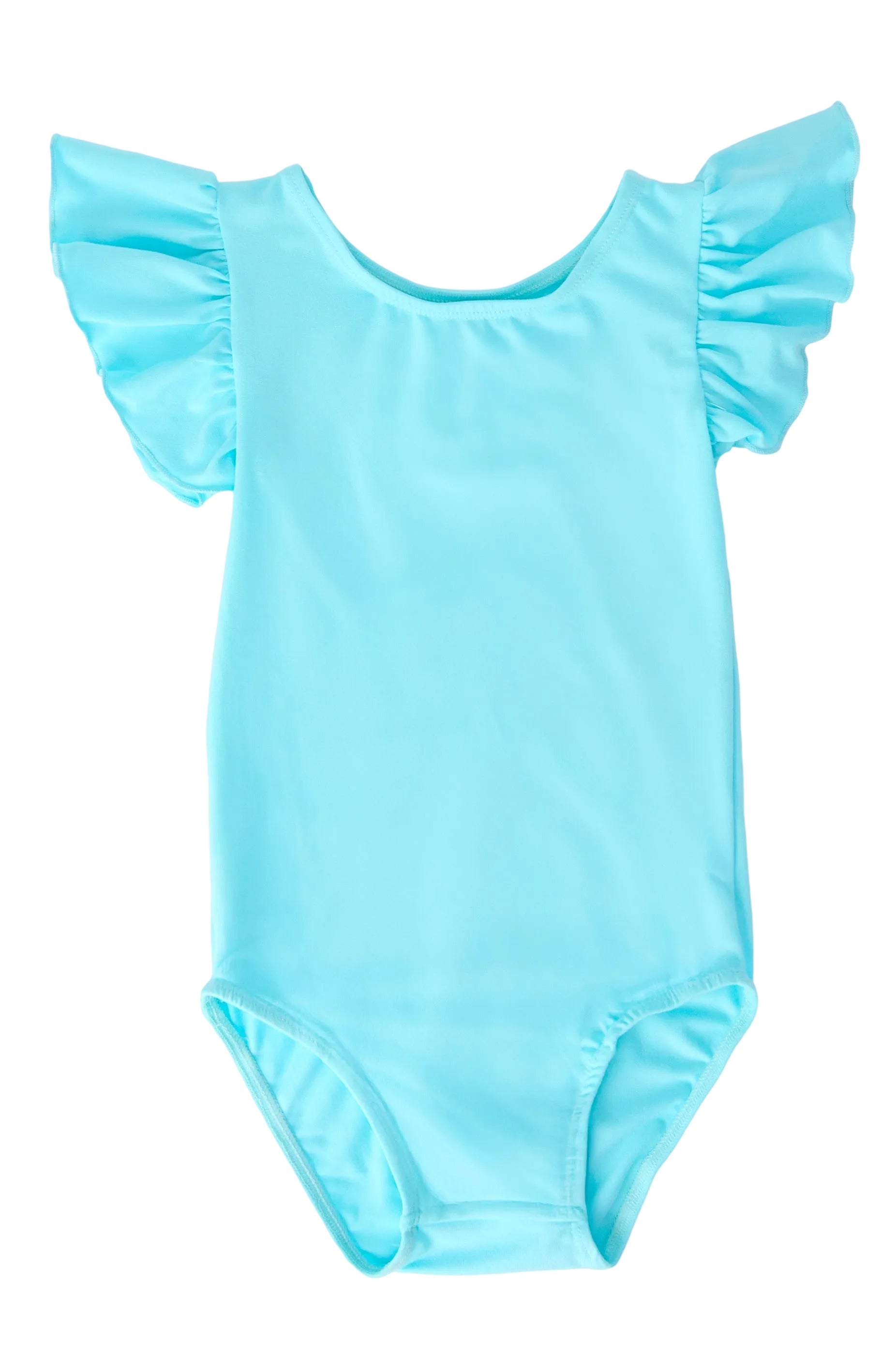 Aqua S/S Flutter Sleeve Leotard