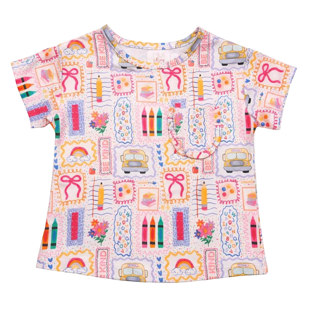 Art Class Ruffle Pocket Tee