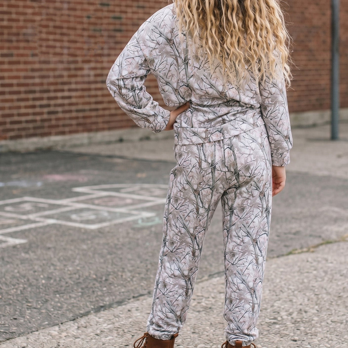 Ava Woodland Camo Sweat Set