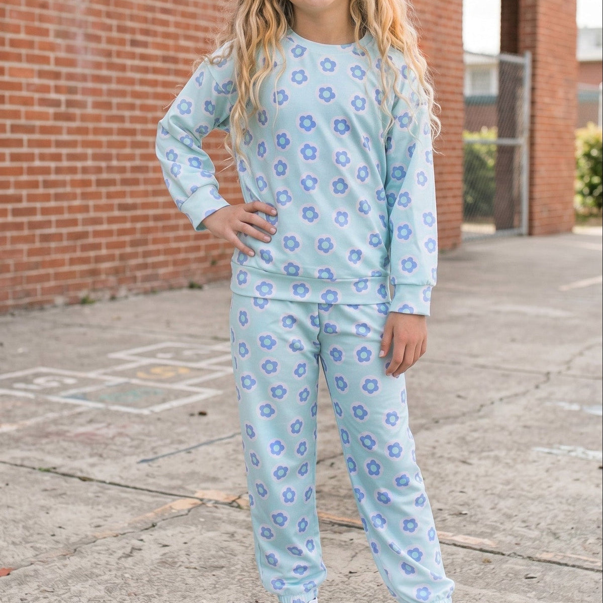 Ava Flower Sweat Set