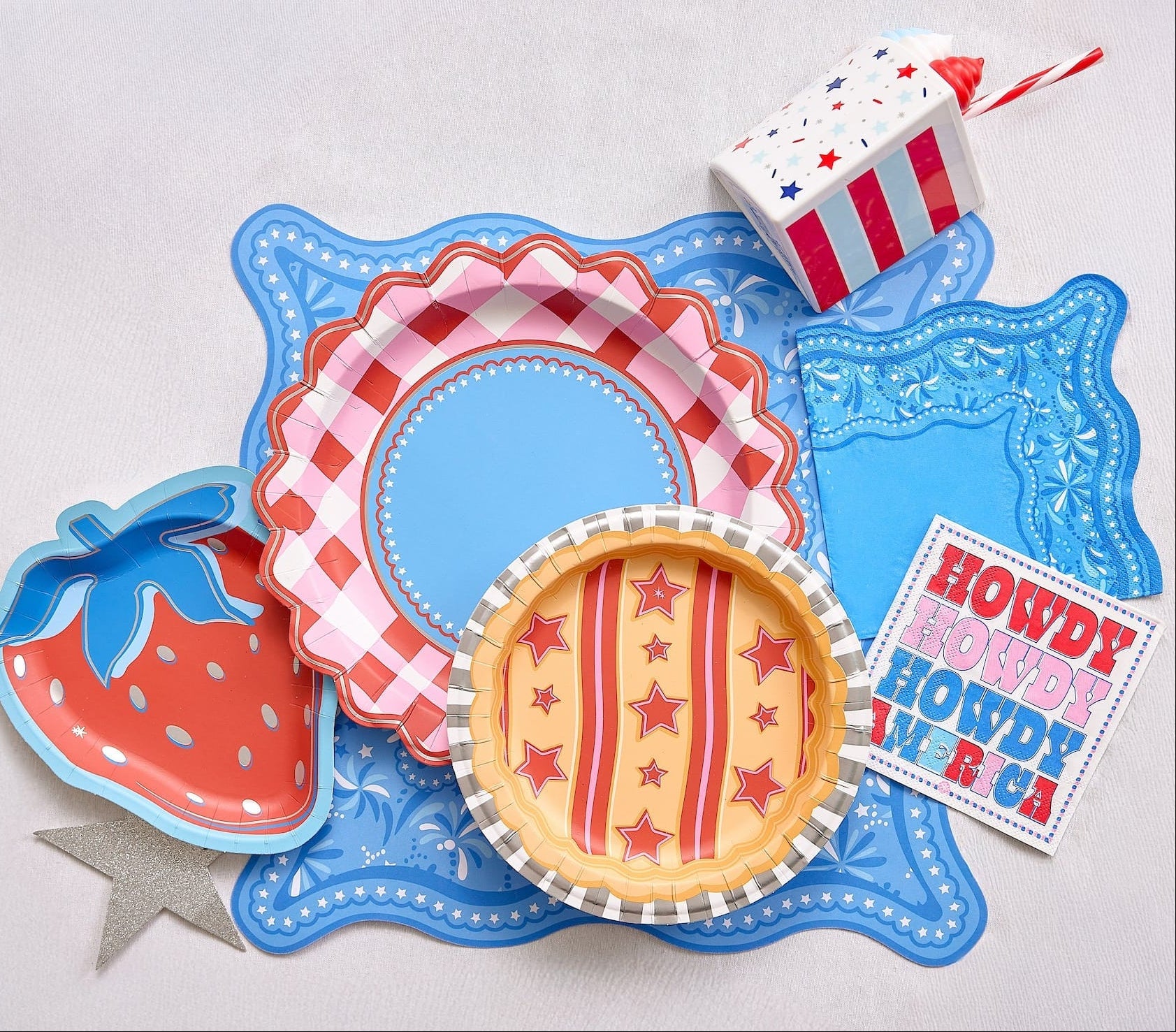 Stars & Sips Patriotic Cake Sippers (set of 6)