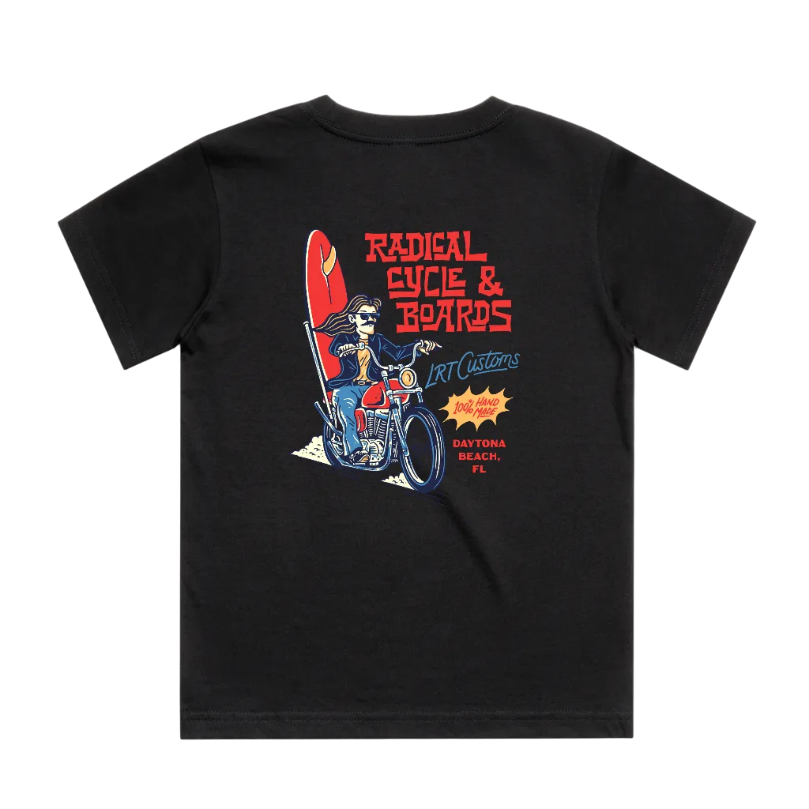 RADICAL CYCLE AND BOARDS TEE - BLACK