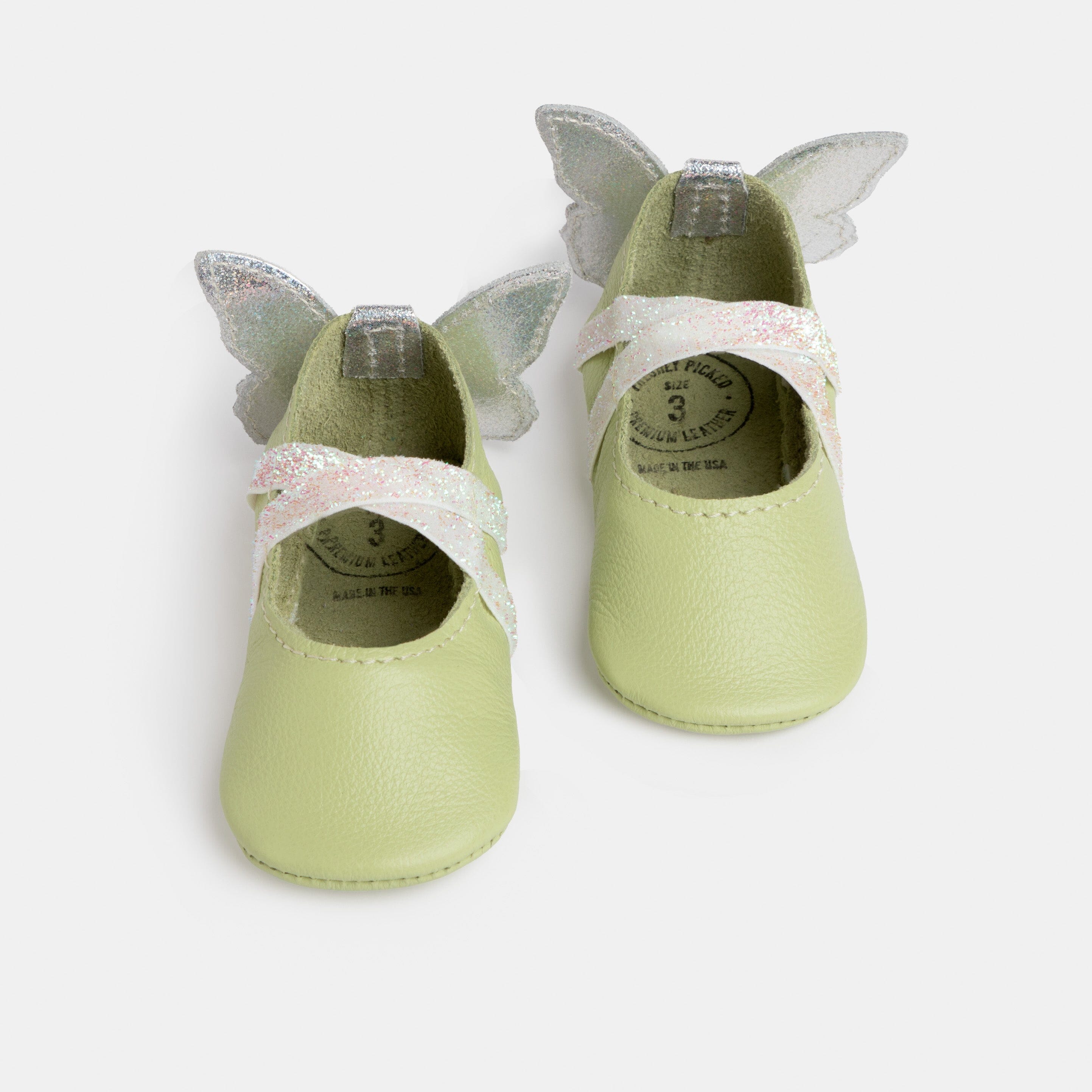 Mint Flutterby Ballet Slipper Baby Shoe