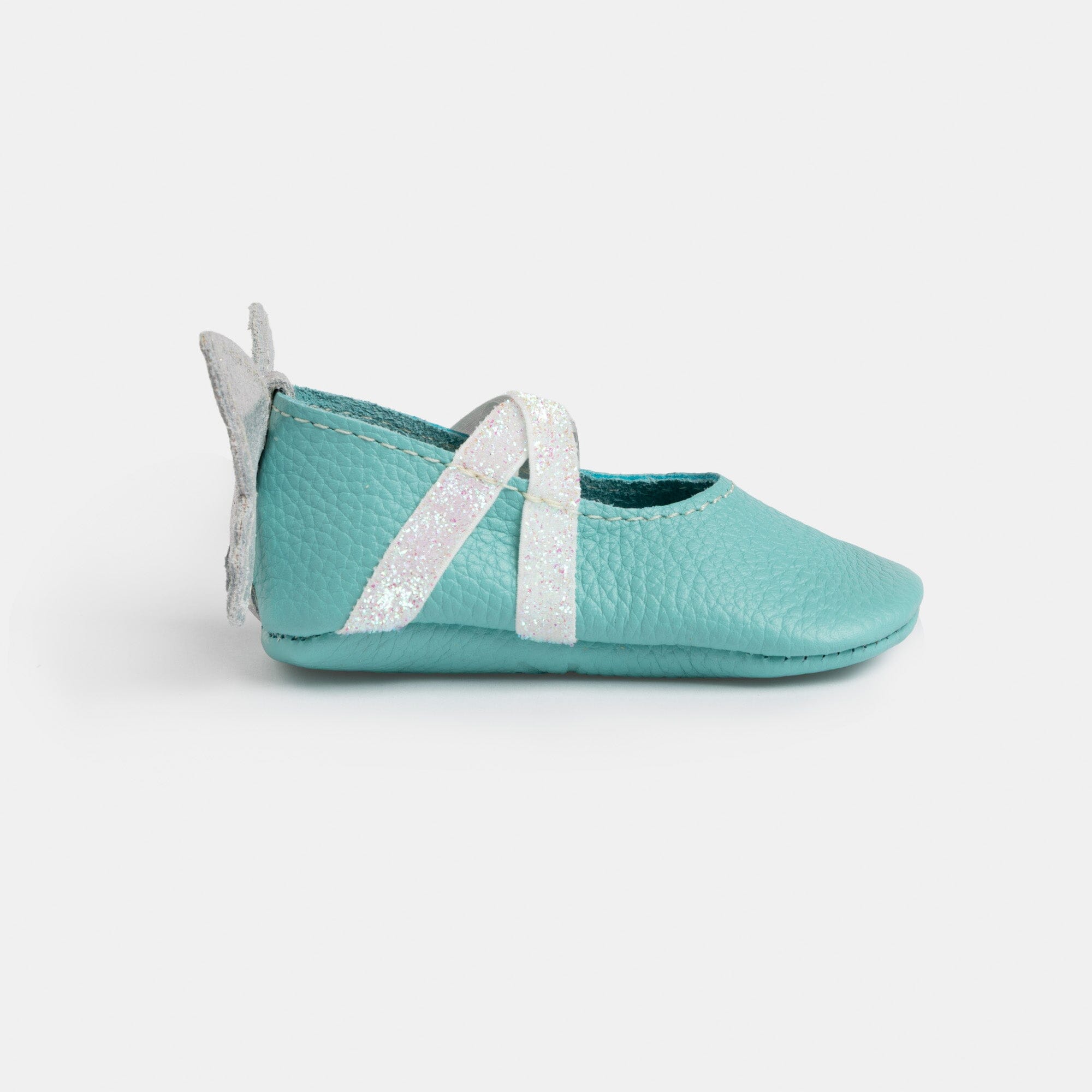 Turquoise Flutterby Ballet Slipper Baby Shoe