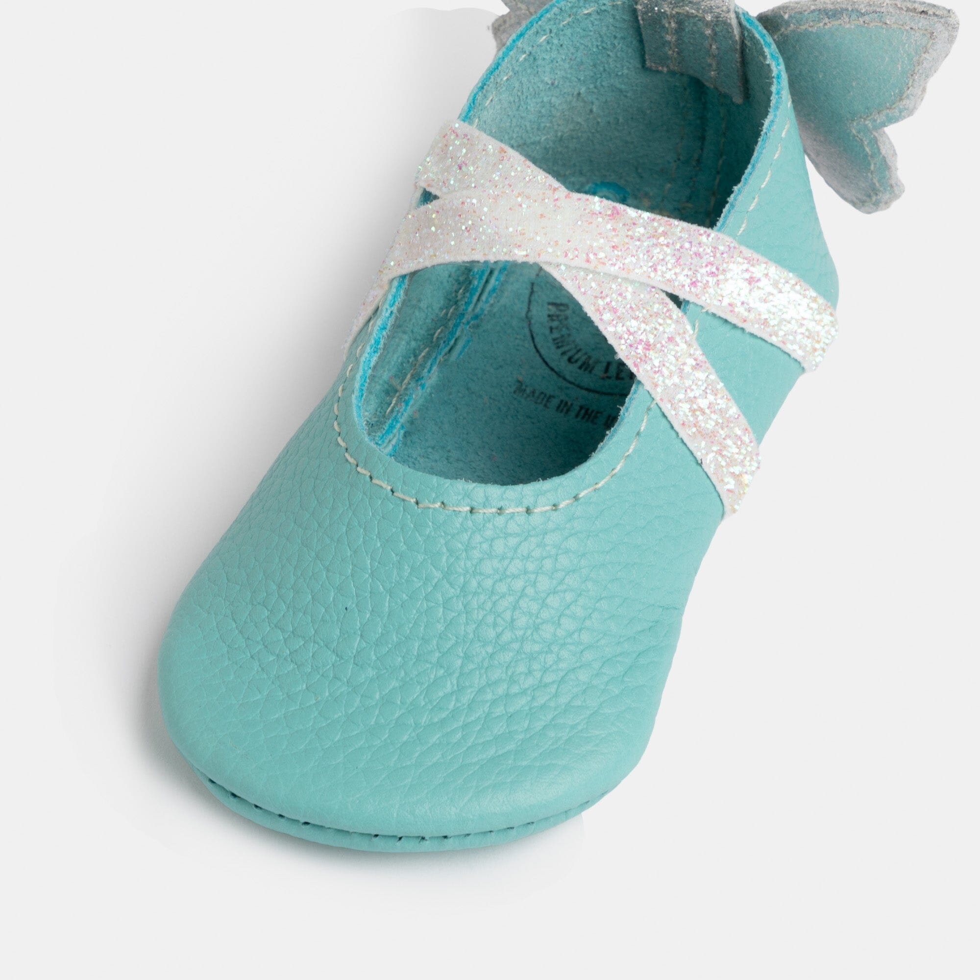 Turquoise Flutterby Ballet Slipper Baby Shoe
